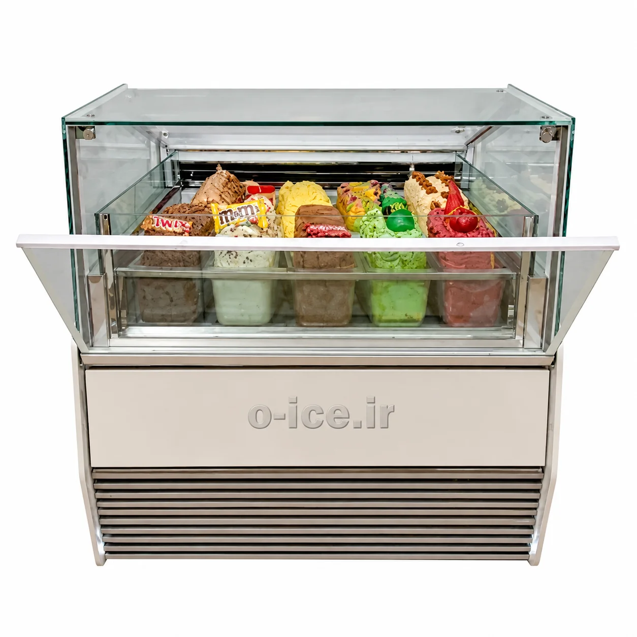 تاپینگ بستنی ۱۰ لگن پارس گل مدل NEWEST GLASS