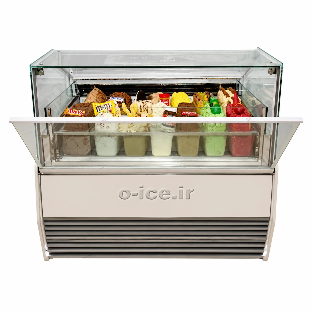 تاپینگ بستنی ۱۴ لگن پارس گل مدل NEWEST GLASS