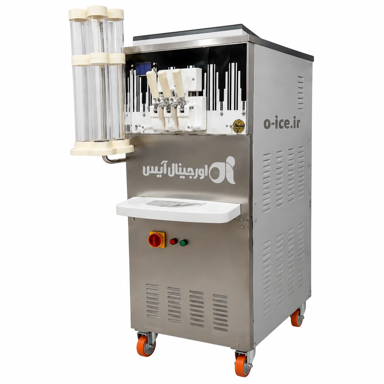 دستگاه بستنی قیفی پمپی لبه رنگی ۳ فاز هلیلیت مدل soffio-p1800